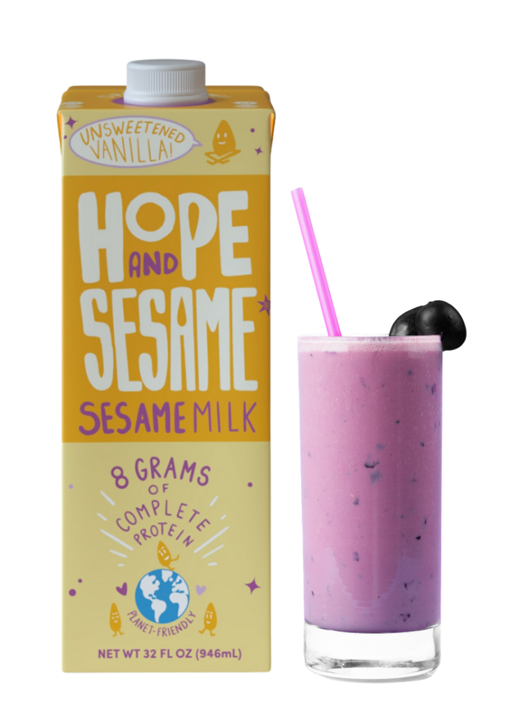 Unsweetened Sesame milk with smoothie