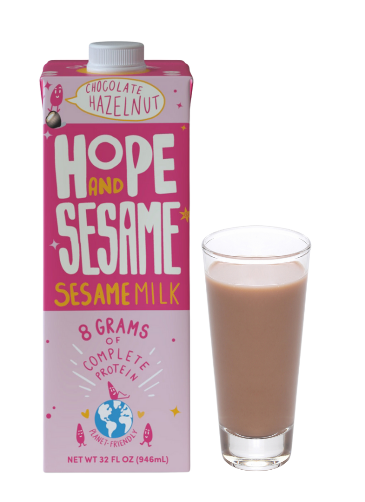 Flavored Sesame milk with chocolate milk